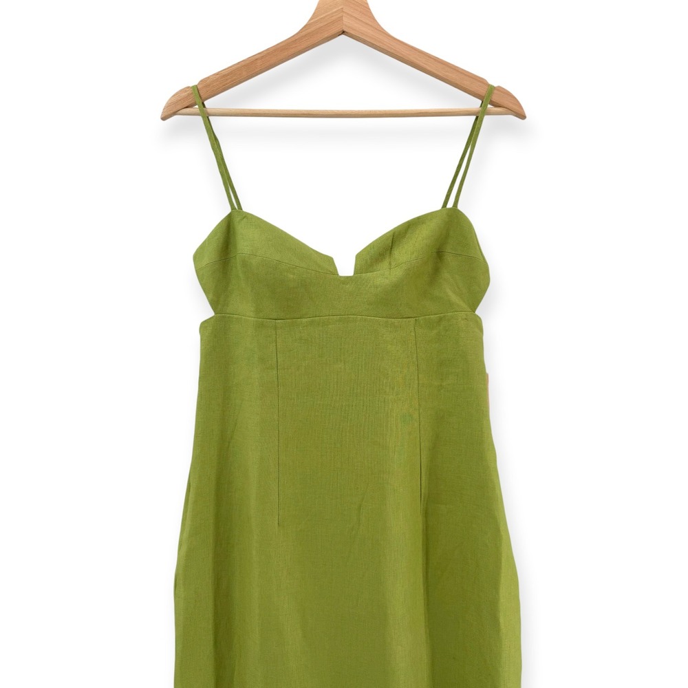 NWT o.p.t Indy Linen Dress in Grass Green - Size 6 - Picture 5 of 10